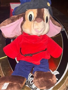 Plush Mouse Stuffed Animal in Red and Blue – Soft Cuddly Toy